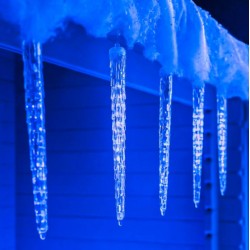 Dekoračné led osvetlenie cencúle - modré cencúle 50cm