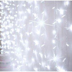 Vianočný svetelný zaves studená biela flash efekt